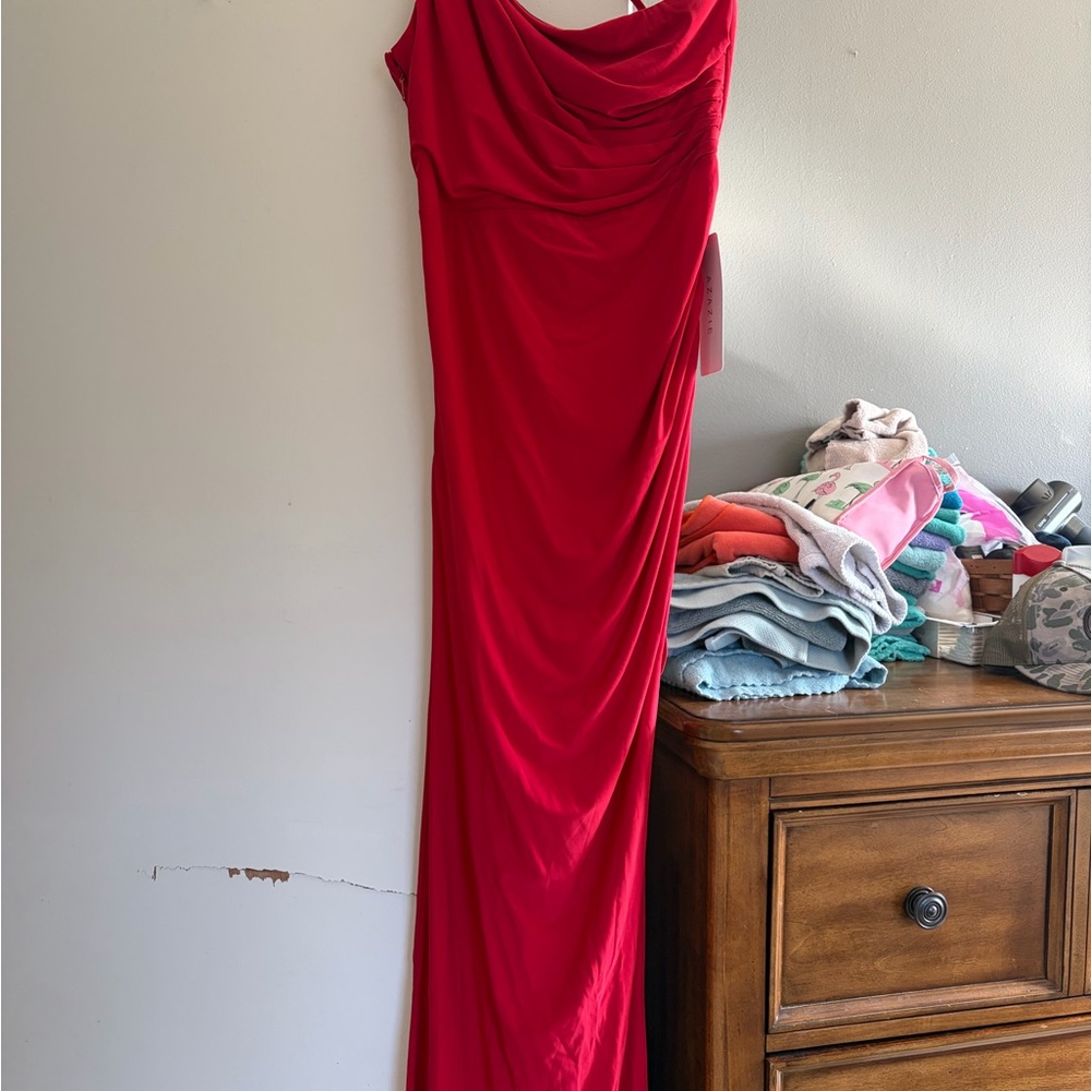 Azazie One Shoulder Red Dress